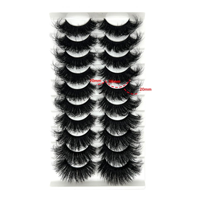 IFSOWDRA Mink Lashes Fluffy Wispy Cat Eye Dramatic 3D Lashes