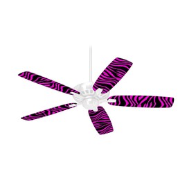 Pink Zebra - Ceiling Fan Skin Kit fits most 42 inch fans (FAN and BLADES SOLD SEPARATELY)