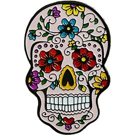 Dia De Los Muertos Mask Golf Ball Marker and Red Rose Hat Clip