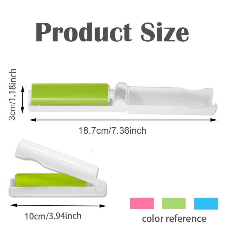 3 PCS Mini Lint Roller Washable Reusable Lint Roller Foldable