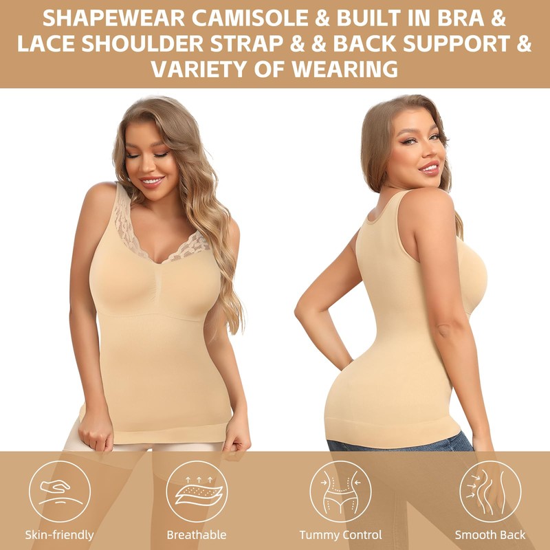 JOYSHAPER Women's Shapewear Tops for Tummy Control Shapewear Camisole Tanks