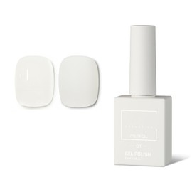 EONFAVE Milky White Gel Nail Polish - 15ml Natural Gel Polish French Nail Design UV LED Gel Milky Jelly Gel Nail Polish - 1PC Nail Gel Gift for Women - Nail Art Starter Manicure DIY at Home