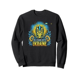 We Stand With Ukraine - support pride love Ukrainian flag Sweatshirt