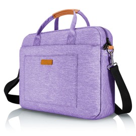 DOB SECHS 15-15.6 Inches Laptop Bag Shockproof Briefcase Shoulder Messenger Bag, Universal Nylon Business Laptop Sleeve Case, Laptop Carrying Handbag for Women and Men, Purple