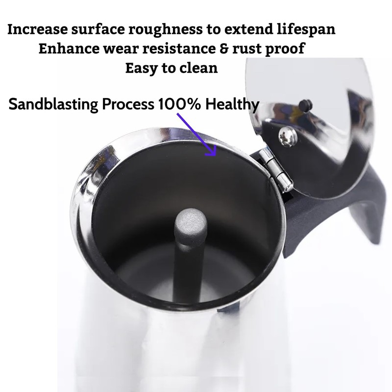 DeeKleen Stainless Steel Moka Pot Espresso Maker,Stovetop Moka Pot,Percolator Coffee