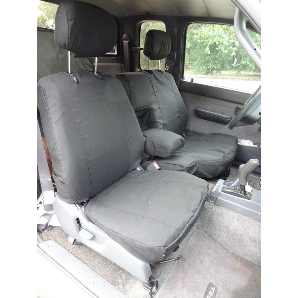 Durafit Seat Covers Made to fit 1995-2000 Toyota Tacoma 60/40 Split Bench Custom Seat Covers. Graphite Automotive Twill
