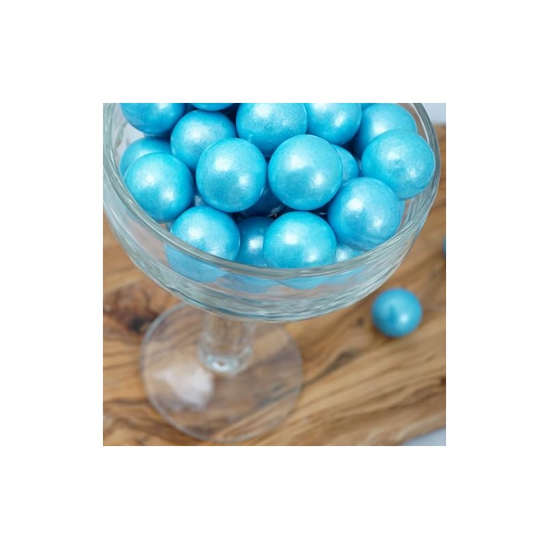 Light Blue Shimmer Gumballs 1 Inch Gumballs, 2 Pound Bulk