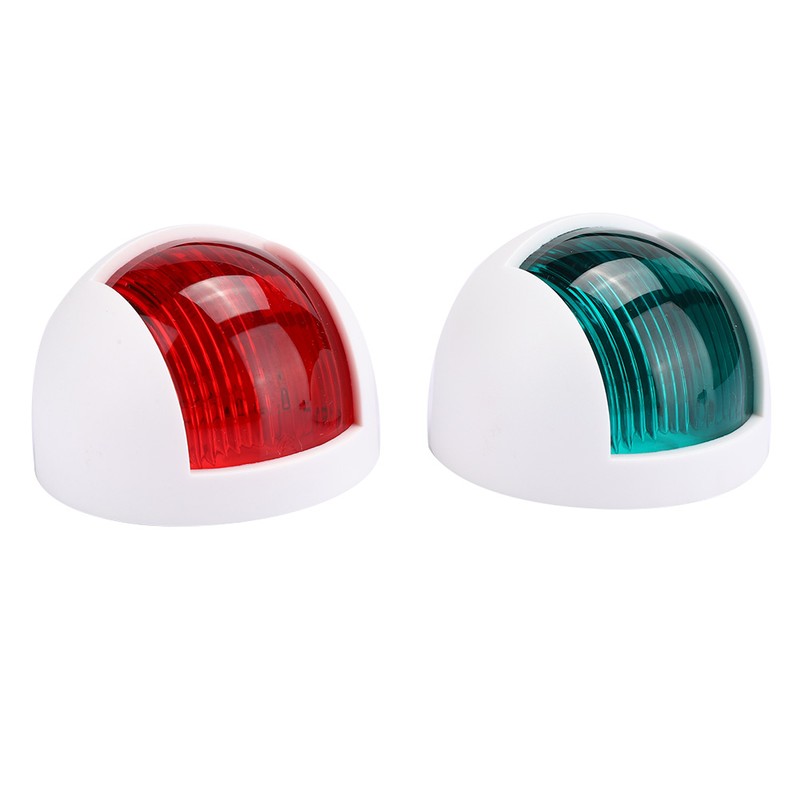 2Pcs Signal Lamp Red Green LED Waterproof Boat Navigation Light