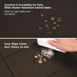 Miguel Oxford 900D Outdoor Waterproof Dog Bed for Metal Dog Crates Water-Resistant All Weather Pet Mat Durable Easy Wipe Clean Travel Indoor Outdoor Puppy Cat Crate Bed 42inch, Brown