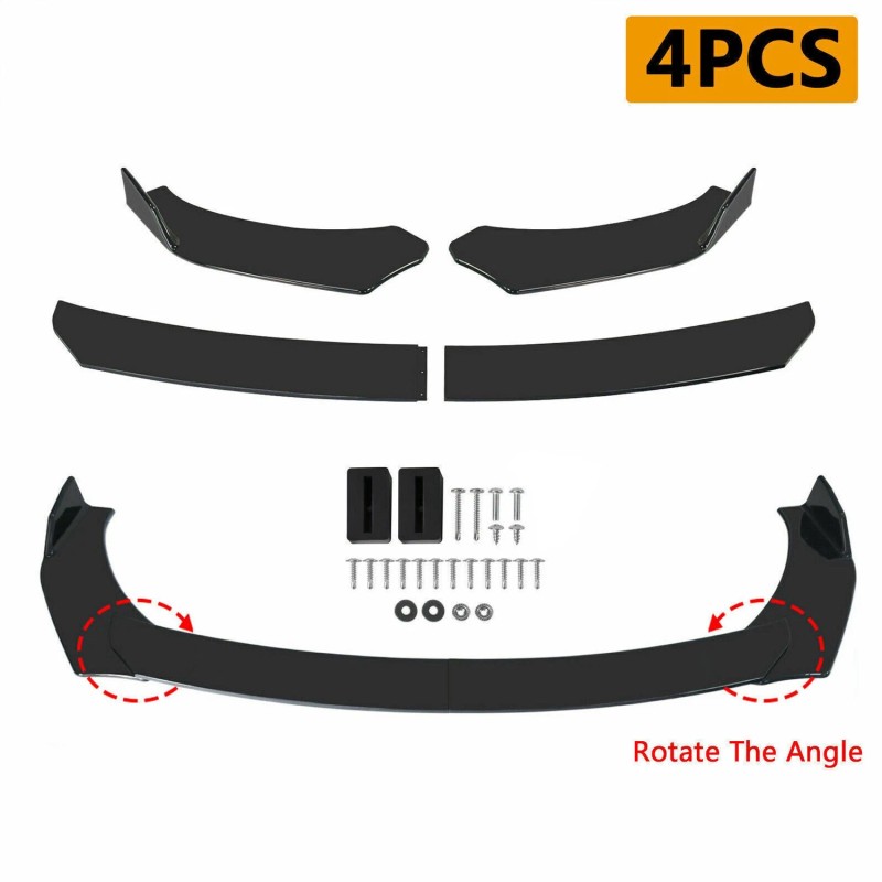 For Ford Fusion SE Front Bumper Lip Spoiler+Side Skirt+Rear Lip+Strut+Rods