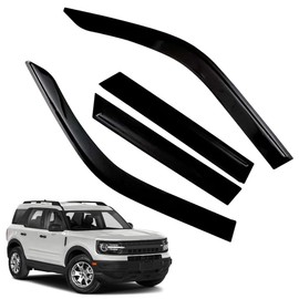 Rain Guards for Ford Bronco Sport 2021-2024 Big Bend Outer Banks Badlands, Tape-on Side Window Deflectors for Ford Bronco Sport, Window Visors for Ford Trucks, for Ford Car Accessories, 4 pcs