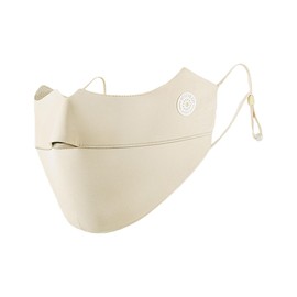 Geeda Adjustable Summer UV Face Mask for Women Washable Reusable Exercise Breathable Sun Protection Cool Sports Face Mask (Tawny-opening)