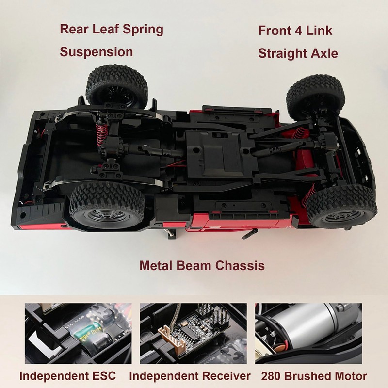 HLSFWDRIVE MN82T RC Crawler 1/12 RC Truck with Crane Hook