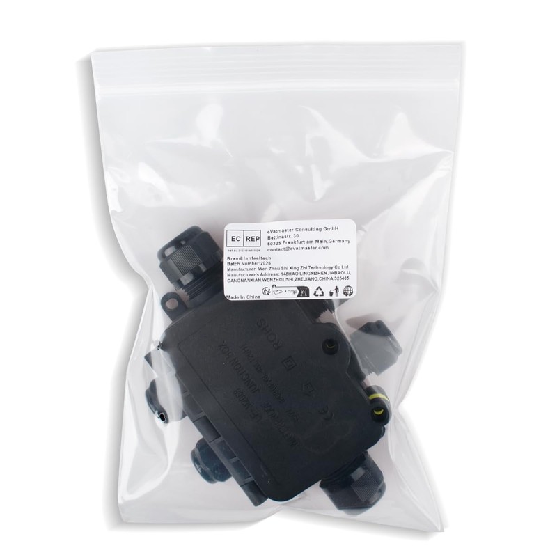 Innfeeltech LF-2068-4H Electrical Junction Box Waterproof Outdoor Waterproof Cable Junction