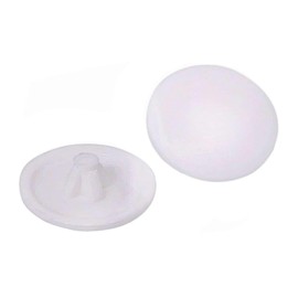 SKIR'CO (50 pcs) Pozi Screw White Cover Caps 12 mm Diameter, Pozidriv Head Clip On Plastic Covers, Screw Cover Caps RAL 9010 Colour