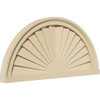 24"W x 12"H x 1-3/4"P Half Round Sunburst Signature Urethane