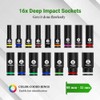 MAXGRIP 1/2“ Drive Deep Socket Set, 16Pcs SAE/Metric Sizes, 6