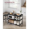 VASAGLE Kitchen Island with 3 Shelves, 47.2 Inches Width Kitchen