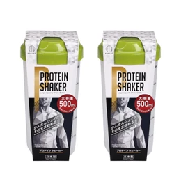 Kokubo KH-076 Protein Shakers, Green, Set of 2, 16.9 fl oz (500 ml)
