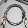 RCA Y Splitter Cable, 1 Male to 2 Male Audio
