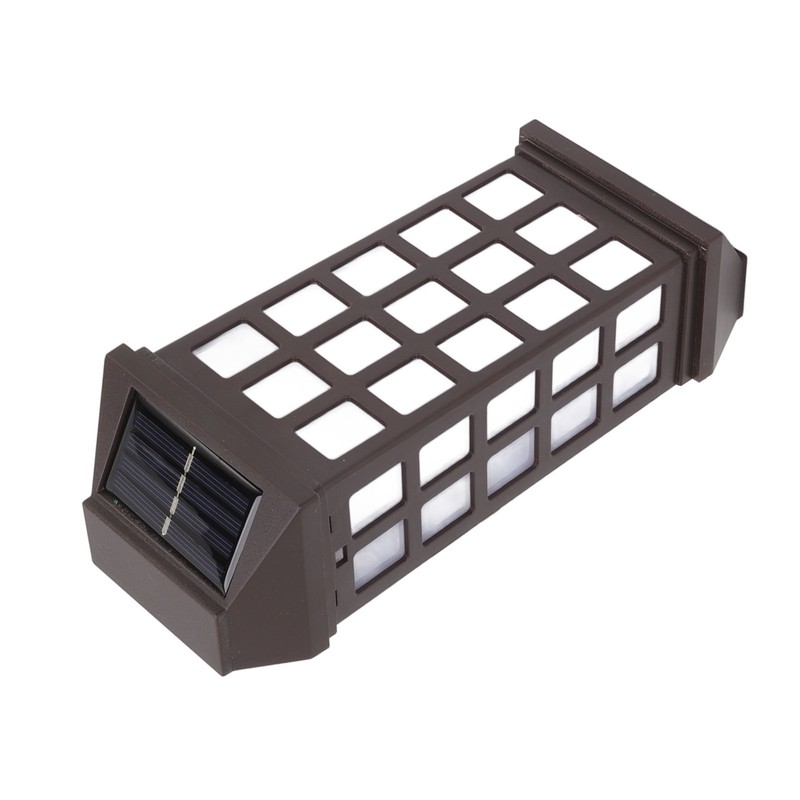 2 Sets Solar Wall Sconce LED White Light Intelligent Control