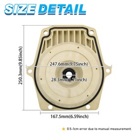 25357-300-000 074564 Seal Plate Fits for Whisperflo Intelliflo Swimming Pool Pump with Seal Plate Gasket & Shaft Seal PS-1000 & Drain Plugs 071131-192115