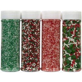 Wilton Traditional Mix Holiday Sprinkles Mega Set of 4, 19.3 oz