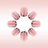 Short Press on Nails Square Fake Nails French Tip False