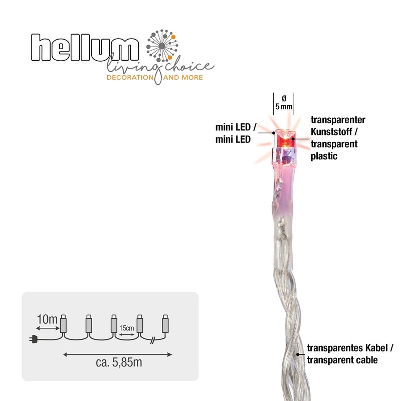 Hellum 560473 Indoor 40lamps LED Transparent - Decoration Lighting (40