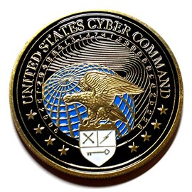 Cyber Command Military Family Large Colorized Challenge Art Coin