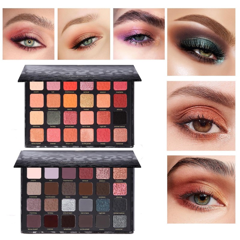 MAFFICK Paleta de Sombras de Ojos, 24 Colores, Acabado Mate