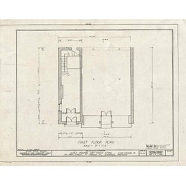 Historic Pictoric : Blueprint HABS MD,2-Anna,59- (Sheet 2 of 7) - James Monroe Dry Goods Store, 140 Main Street, Annapolis, Anne Arundel County, MD 24in x 18in