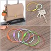 PATIKIL 6 Inch Length Wire Keychain Cable, 5 Pack Titanium