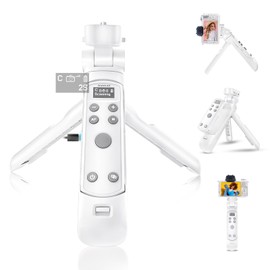 for Canon Vlogging Shooting Grip Tripod, Rechargeable Wireless Camera Remote Control with OLED Screen for Canon EOS R5, R6, T7i, M50, EOS RP, R,G7 X Mark III, G5 X, M6 Mark II