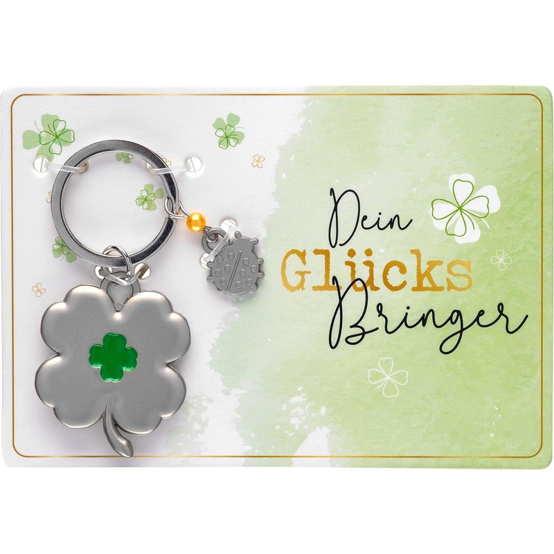 GRUSS & CO Key Ring Clover Leaf Your Lucky Charm