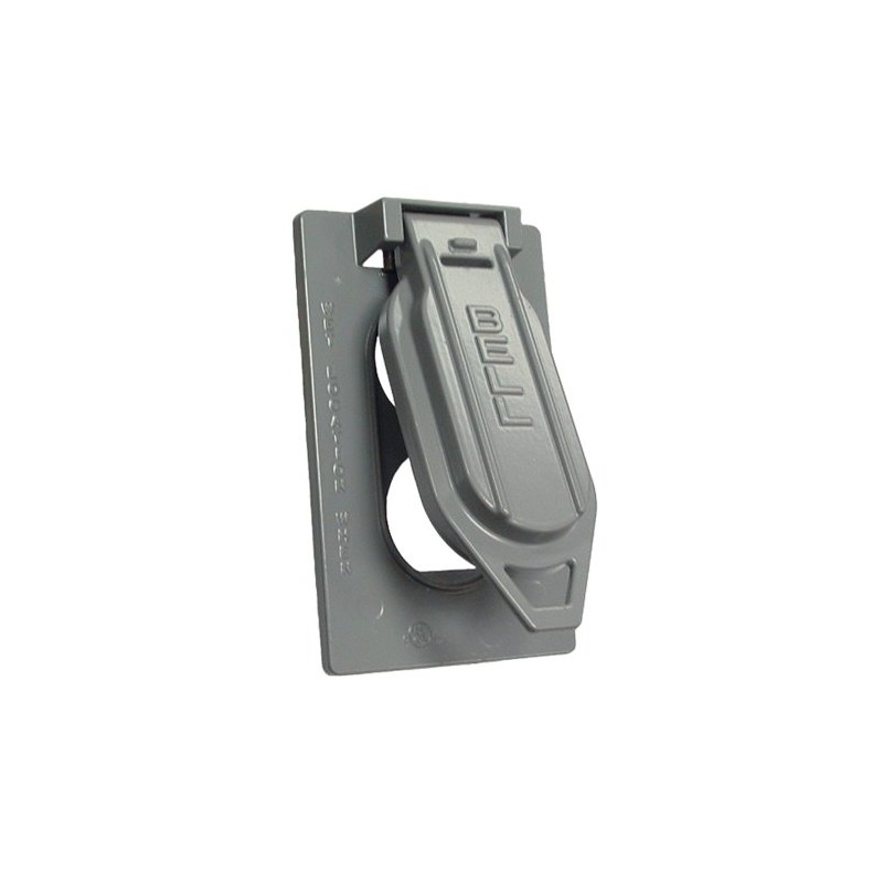 Hubbell-Raco 5146-1 1-Hole Weatherproof Device Cover, 4-9/16 in L X