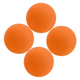 Hohopeti 4 Pcs High Elasticity Squash Racket Balls Rubber for Beginner Training Practice and Competition Compact Design Bright Orange for Easy Visibility