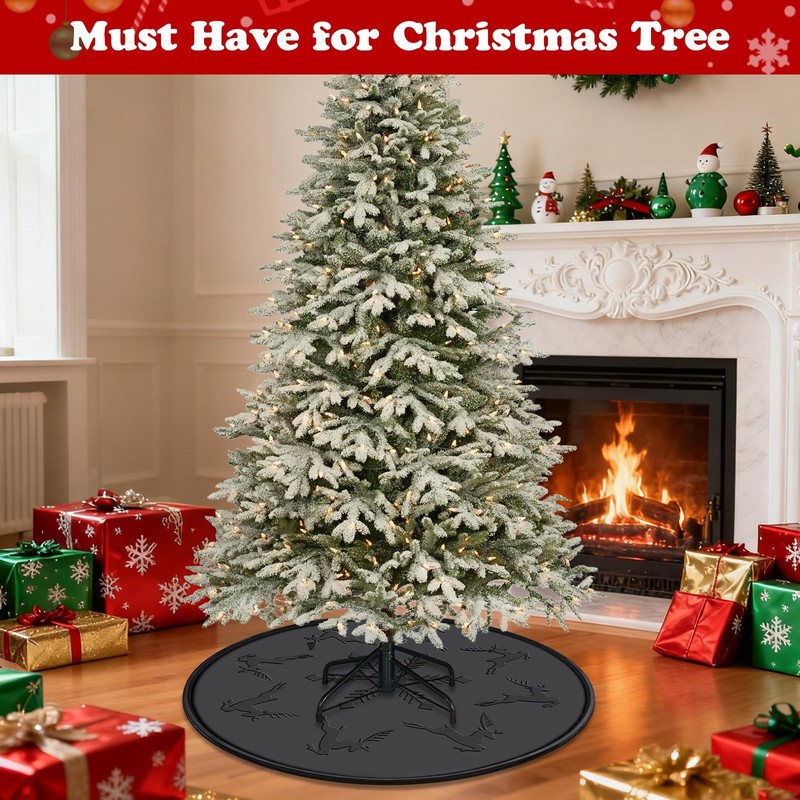 Silicone Christmas Tree Mat, Waterproof Christmas Tree Floor Protector Heavy
