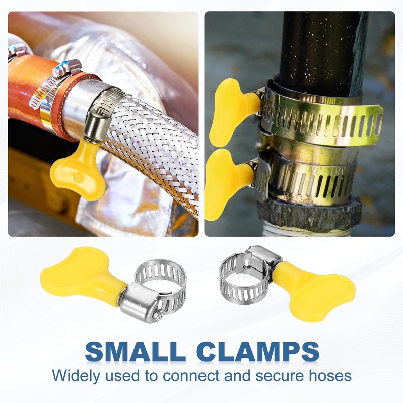 PATIKIL 8-12mm Stainless Steel Hose Clamps 10pcs Bolt Hose Clamp