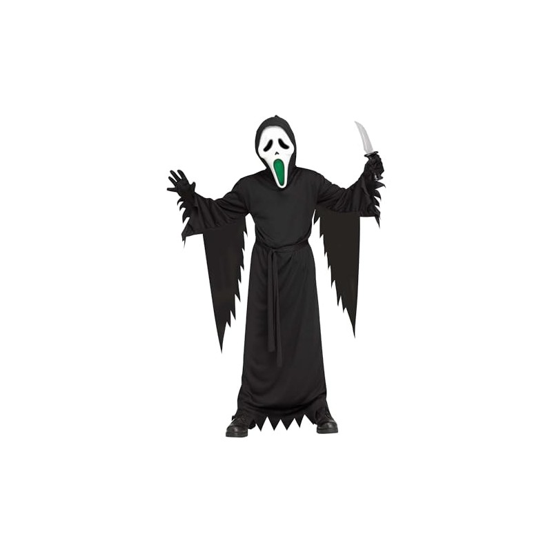 Kid's Light Up Fade Mouth Ghost Face Costume Medium