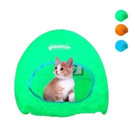 PAWISE Cat Toys Cat Portable Cat Cube Pop Up Collapsible Kitten Indoor Outdoor Toys Pet Foldable Tent House Playing Toy (Color Random)