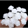 20PCS White Rose Flower Bridal U Shaped Metal Hair Pins