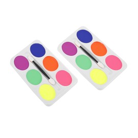 WOONEKY Clown Face Paint Palette 2pcs Oil-based Body Paint Cream for Boys and Girls Stage Shows Holiday Events Quick Wash-off