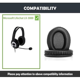 Protein Leather Replacement Earpads Cushion for LX-3000 Headset