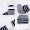 COOVAN Mens 12 Pack Athletic Ankle Socks, Mens Cushioned Comfortable
