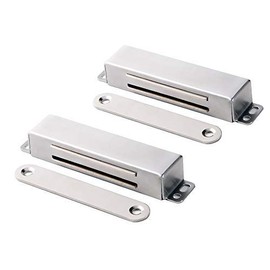 Mousike Magnetic Door Catch Heavy Huty 90lb Door Magnets with Strong Magnetic for Kitchen Cupboard Wardrobe Closet Cabinet Door Drawer Latch (2 Pack))