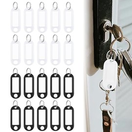 Pack of 20 Plastic Key Tags Key Tags Labels Key Tags Key Tags Key Labels for Home, Offices, Pet ID, Suitcase
