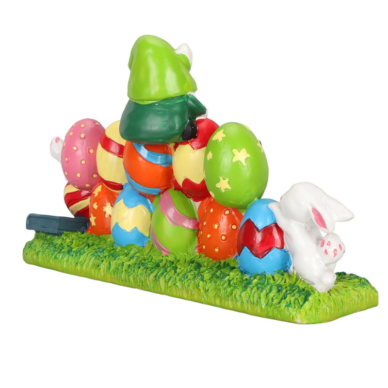 Easter Eggs Bunny Ornament Waterproof Resin Eggs Bunny Centerpiece Adorable