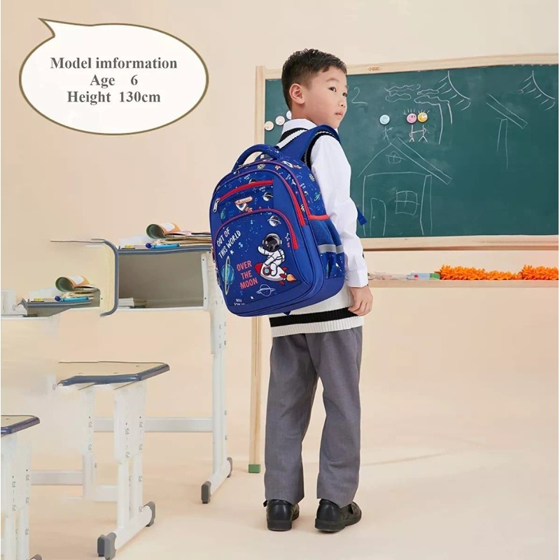 Cusangel Mochila escolar Cusangel 98653 color azul diseño astronauta