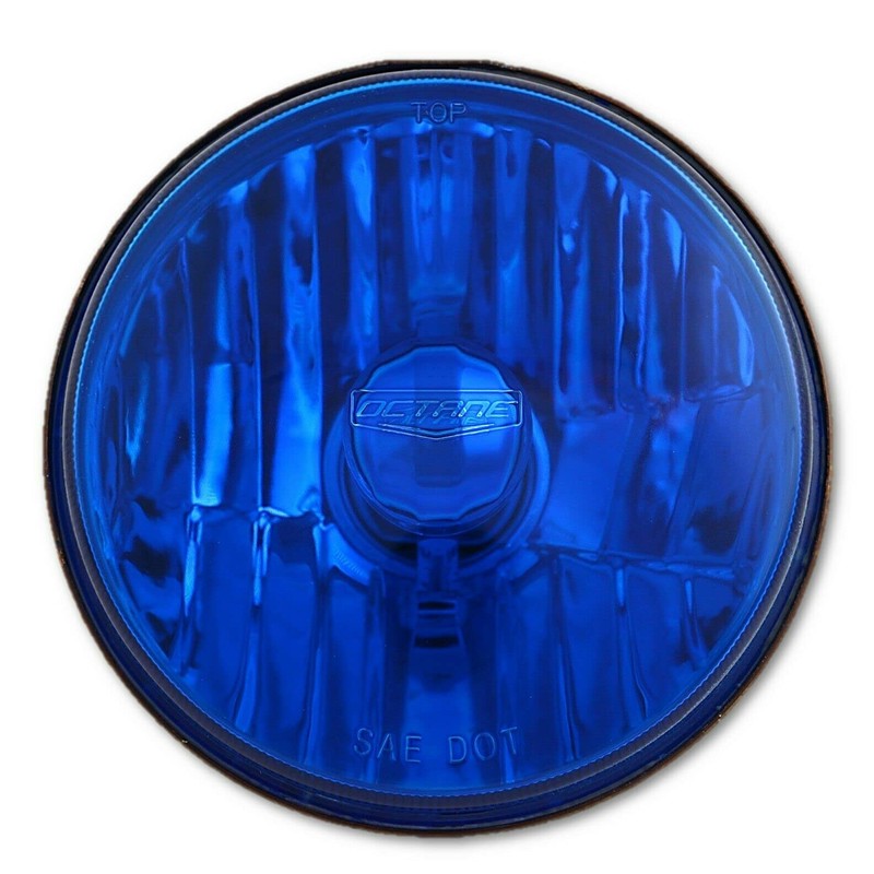 Octane Lighting 5 3/4 Halogen Diamond Crystal Clear Blue Headlight